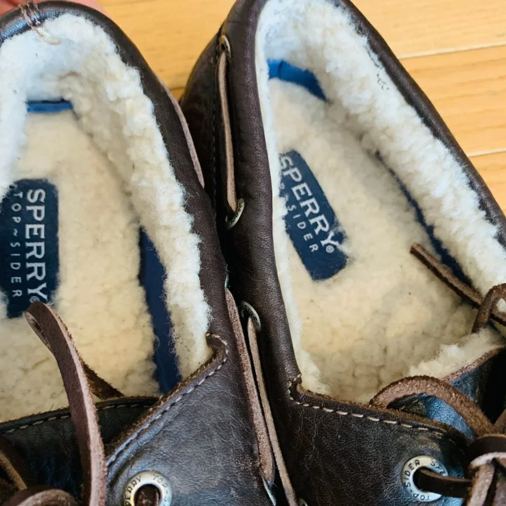 Sperry Herren Top-Sider Fur Lined Boat Shoes Mens Size 8